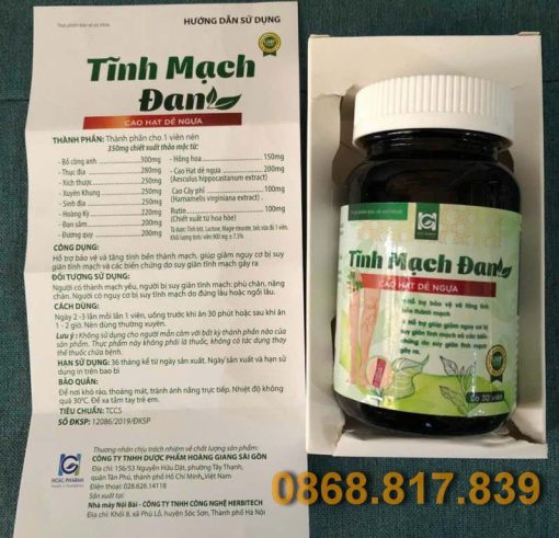 Tĩnh Mạch Đan hỗ trợ bệnh suy giãn tĩnh mạch