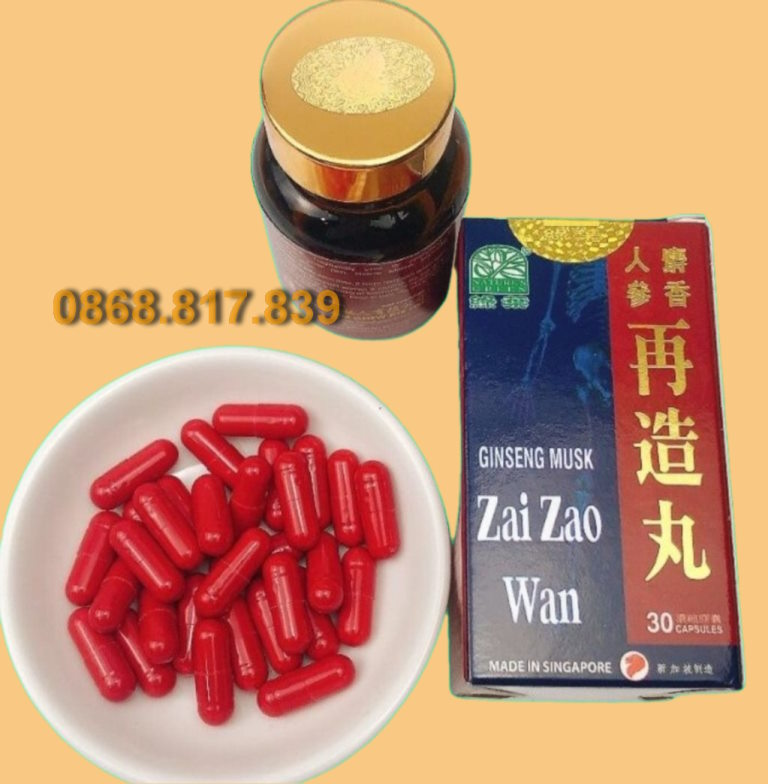 Thành Phần của Ginseng Musk Zai Zao Wan 36 Viên