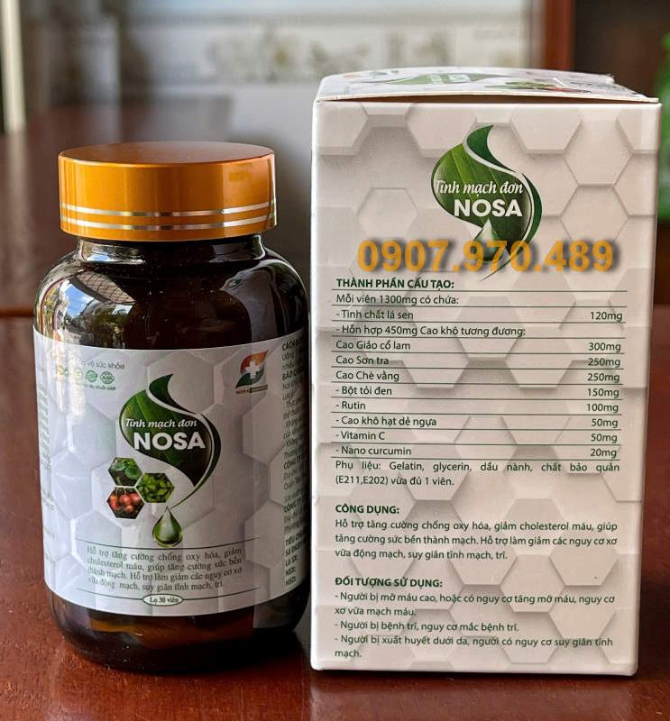 Tinh Mạch Đơn NOSA hộp 30 viên chính hãng