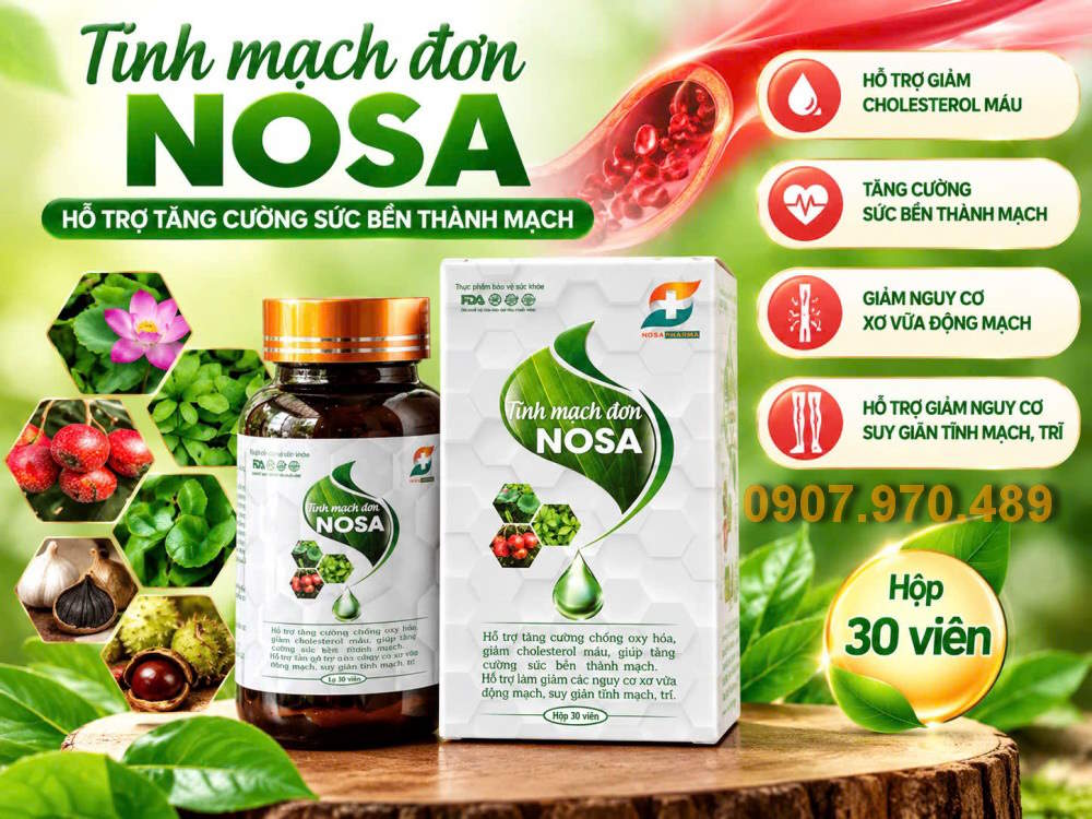 Tĩnh Mạch Đơn NOSA hộp 30 viên chính hãng